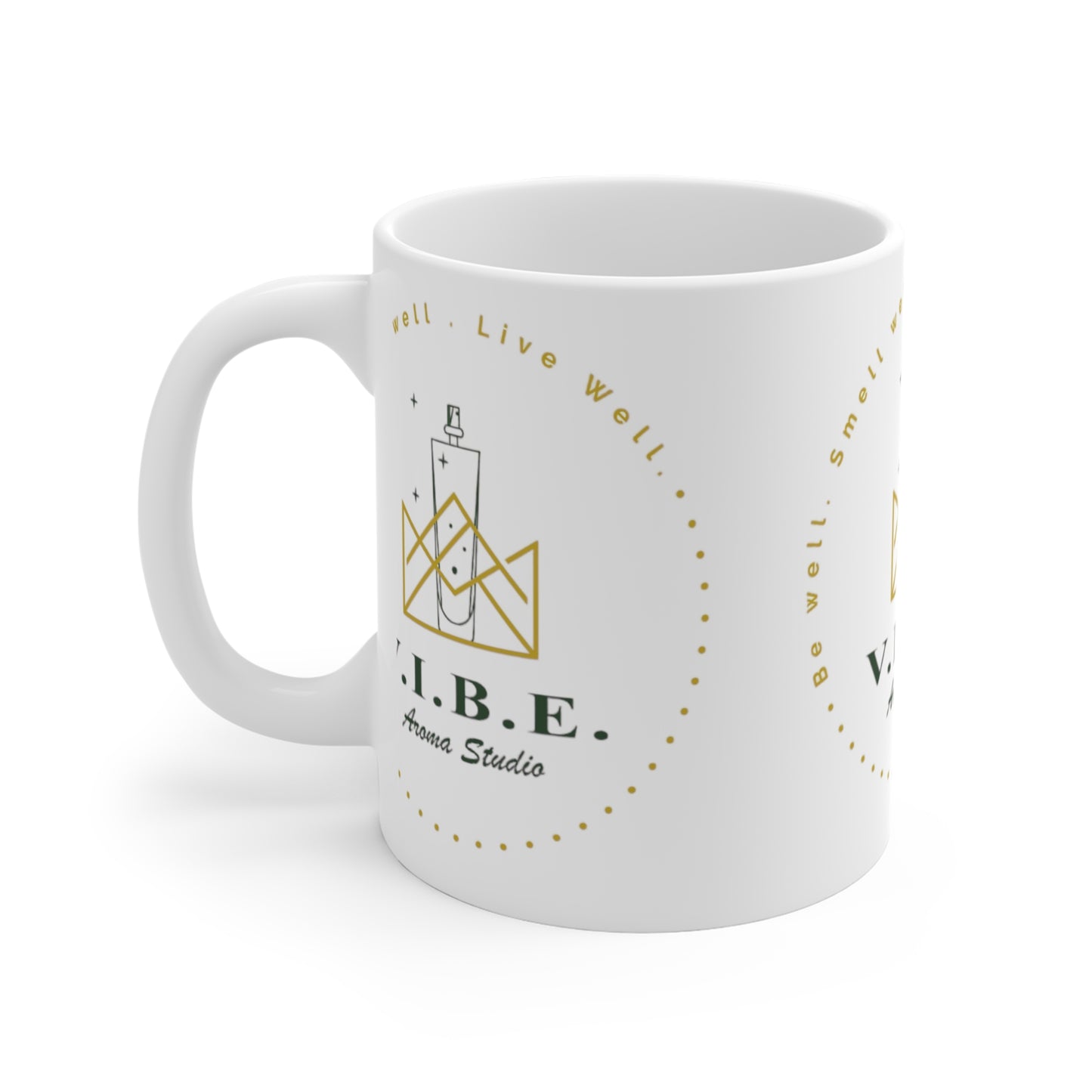 VIBE Aroma Studio Mug - 11oz Inspirational Coffee Cup - Be Well, Smell Well, Live Well